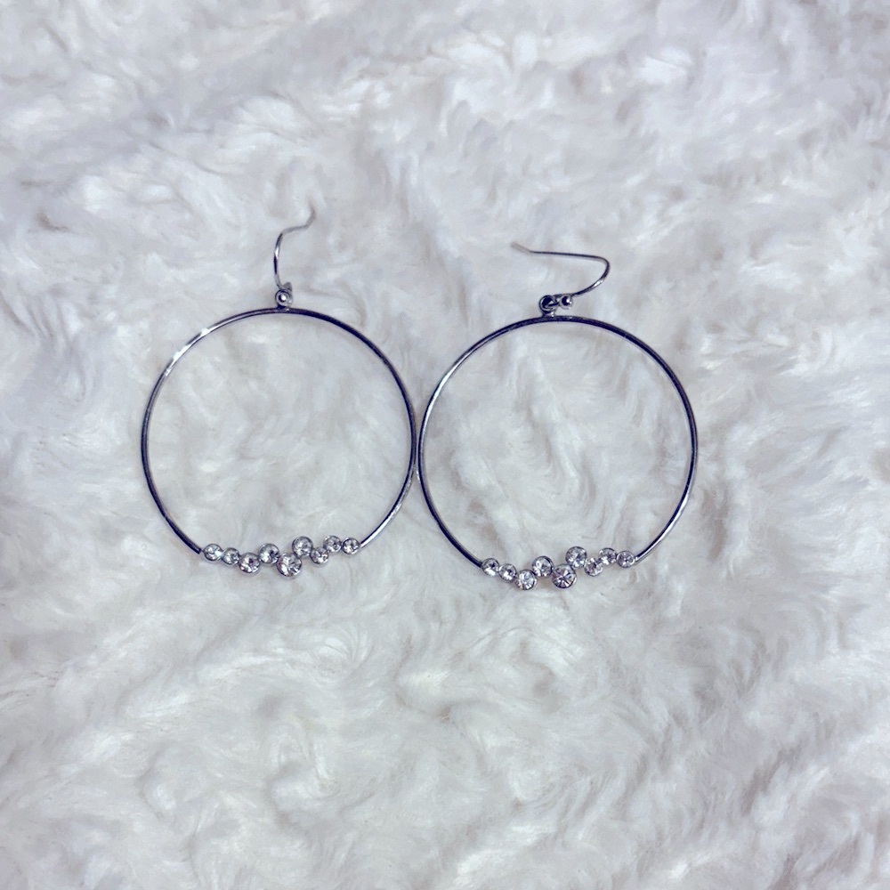 Lia Sophia Elegant Silver Hoop Earrings